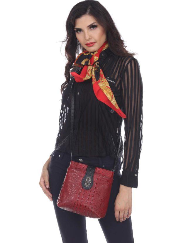 Ladies' Embossed Italian Leather Handbags