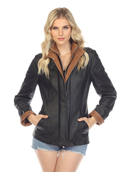 Sandra-Ladies' Elegant & Versatile Style for Every Day In Both Brushed & Flat Deerskin