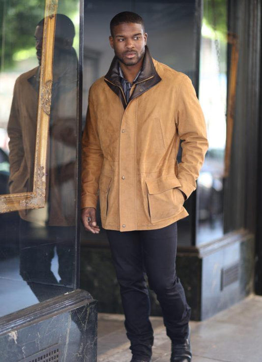 Armando-Versatile ¾ Length Jacket In Deer Skin!! - Leather Made In Italy
