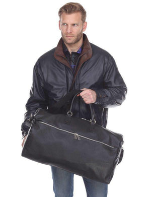 Beppe Piccolo-Fine Italian Leather Overnight Bag For Men From the Ivula Collection - Leather Made In Italy