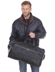 Beppe Piccolo-Fine Italian Leather Overnight Bag For Men From the Ivula Collection