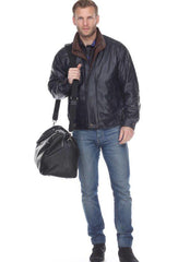 Beppe Grande-Fine Italian Leather Overnight Bag For Men From the Ivula Collection