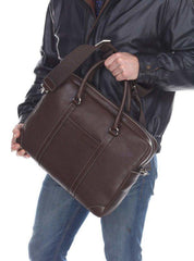 Dante-Italian Leather Briefcase for Men From The Ivula Collection