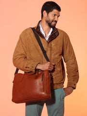 David Concealed-Carry Men's Italian Leather Bags From The Yellowstone Collection