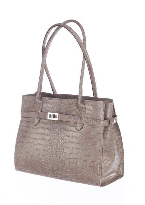 Donna-Top Handle/Shoulder Bag - Leather Made In Italy