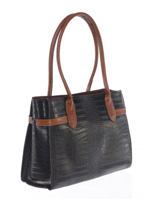 Donna-Top Handle/Shoulder Bag - Leather Made In Italy