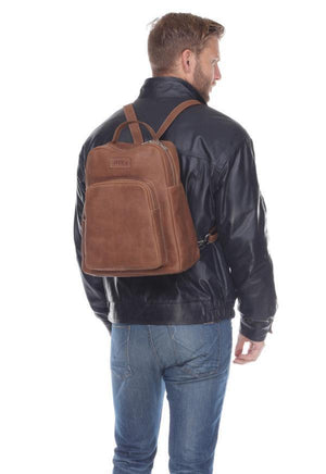 Fabio-LEATHER BACKPACK FOR MEN FROM THE IVULA COLLECTION - Leather Made In Italy