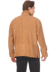 Italo-Shirt Jacket In Italian Antelope (Camoscio)