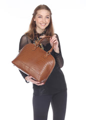Laura-Elegant, Fashionable Ladies' Classic Dome Shape Satchel