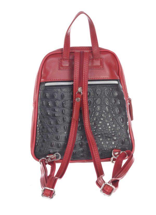 Mitra-Elegant Backpack of Crocodile Print & Smooth Italian Calfskin Leather - Leather Made In Italy