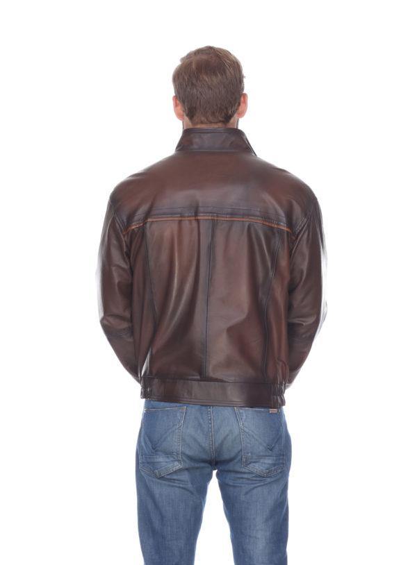 Umberto In Dark Brown Tamponato - Leather Made In Italy