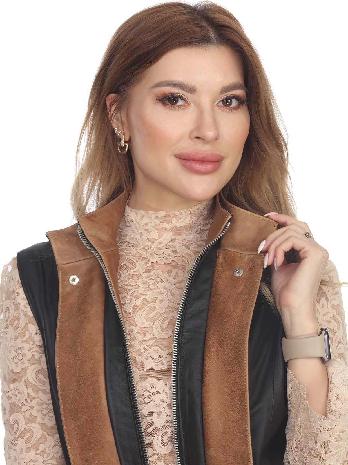 Fortuna-Ladies" Vest in Rare Antelope (Camoscio)